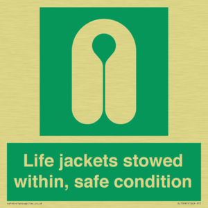 Life jackets stowed within